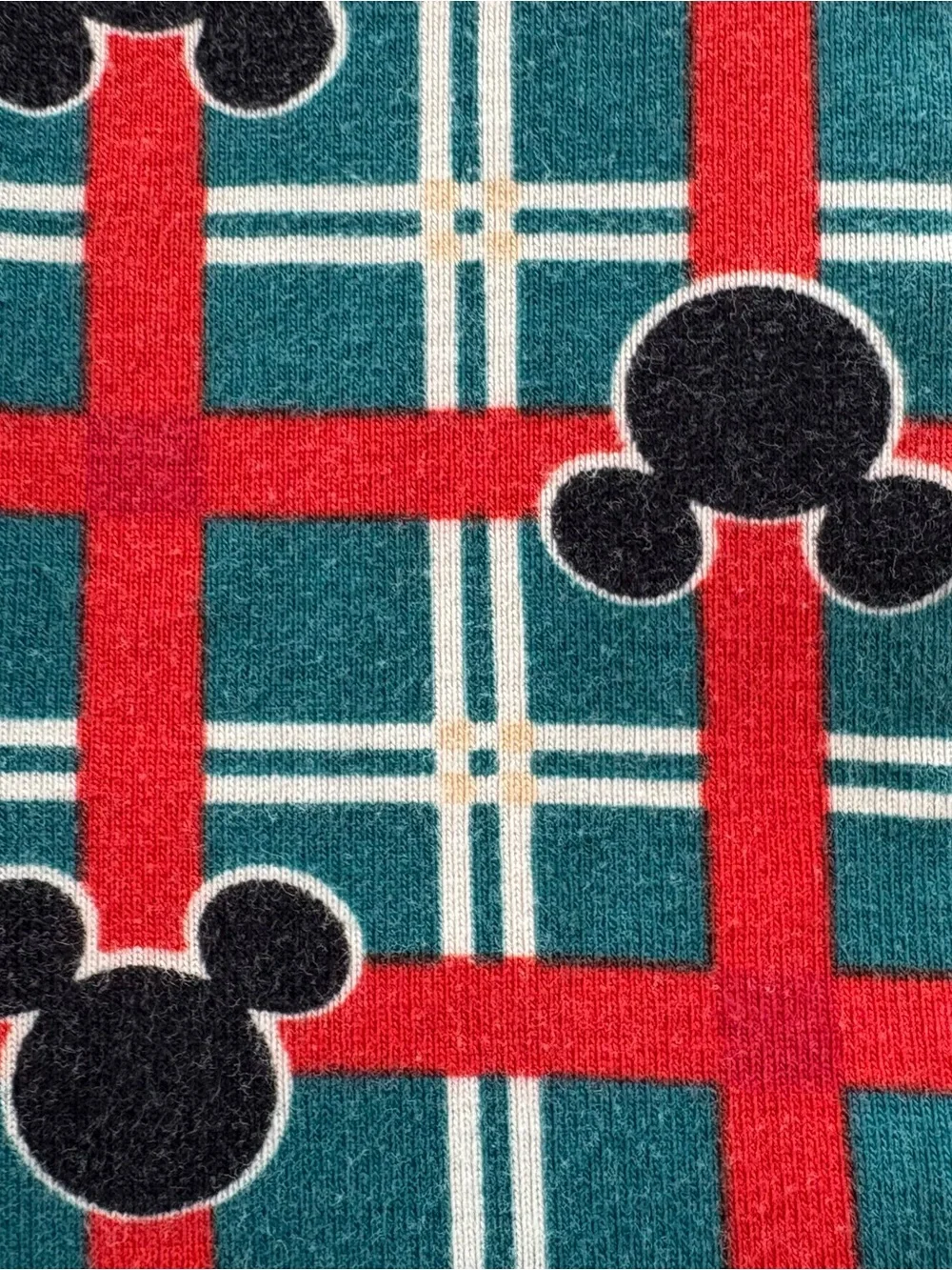 Hanna andersson disney mickey holiday christmas plaid baby sleeper 75 cm 12-18